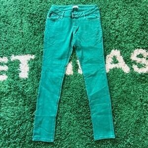 Stylebook Teal Green Corduroy Pants High Rise Straight Leg Women's Size L‎